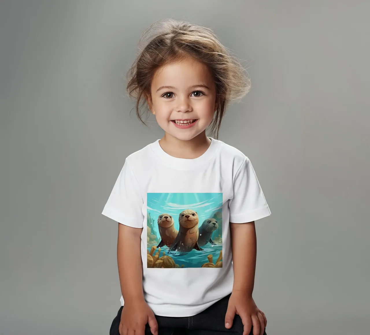 Retro Zeeleeuwenbende kinder t-shirt van Funny Animals