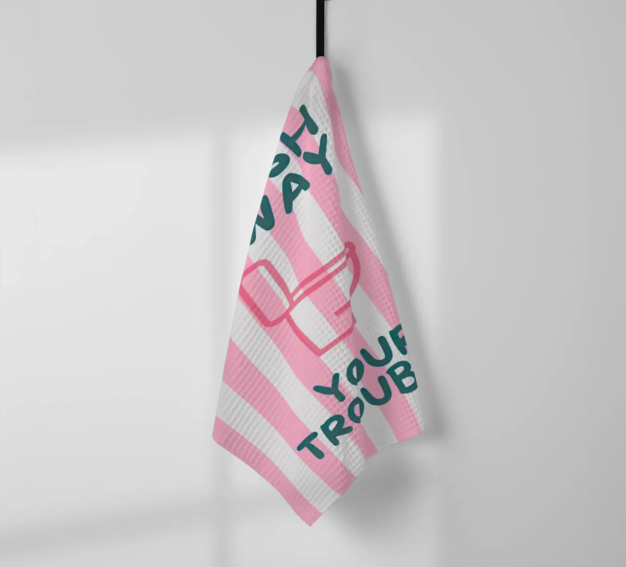 Flush Away Your Troubles canovaccio da cucina da Attaboy Dsgn