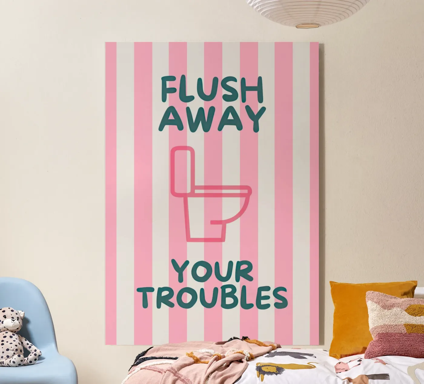 Flush Away Your Troubles plexiglass da Attaboy Dsgn