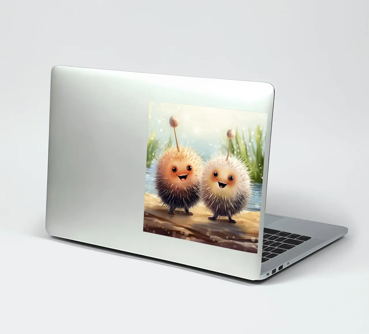 Duo di ricci di mare retrò adesivo da Funny Animals