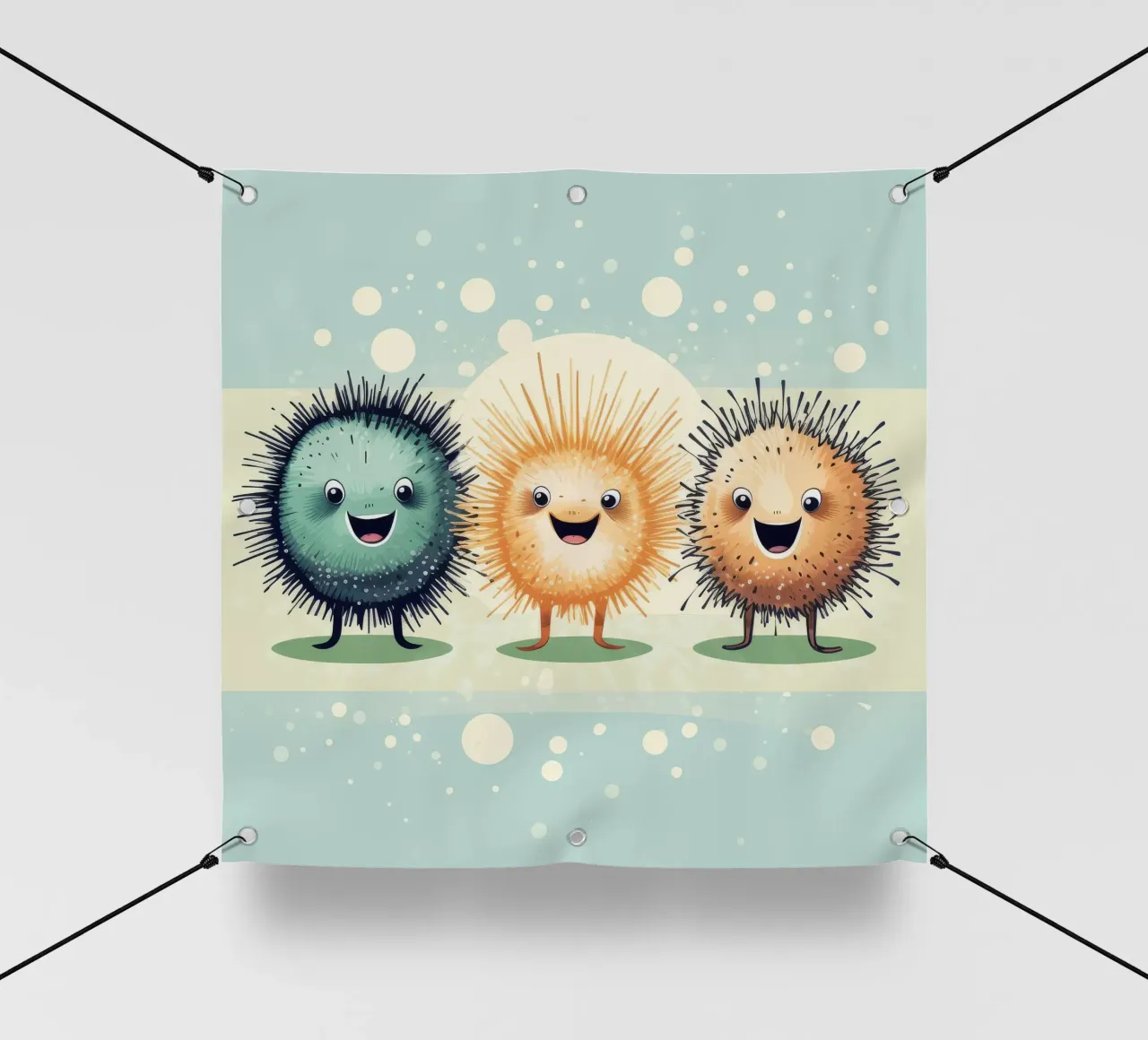Gang di ricci di mare retrò telo in pvc da Funny Animals