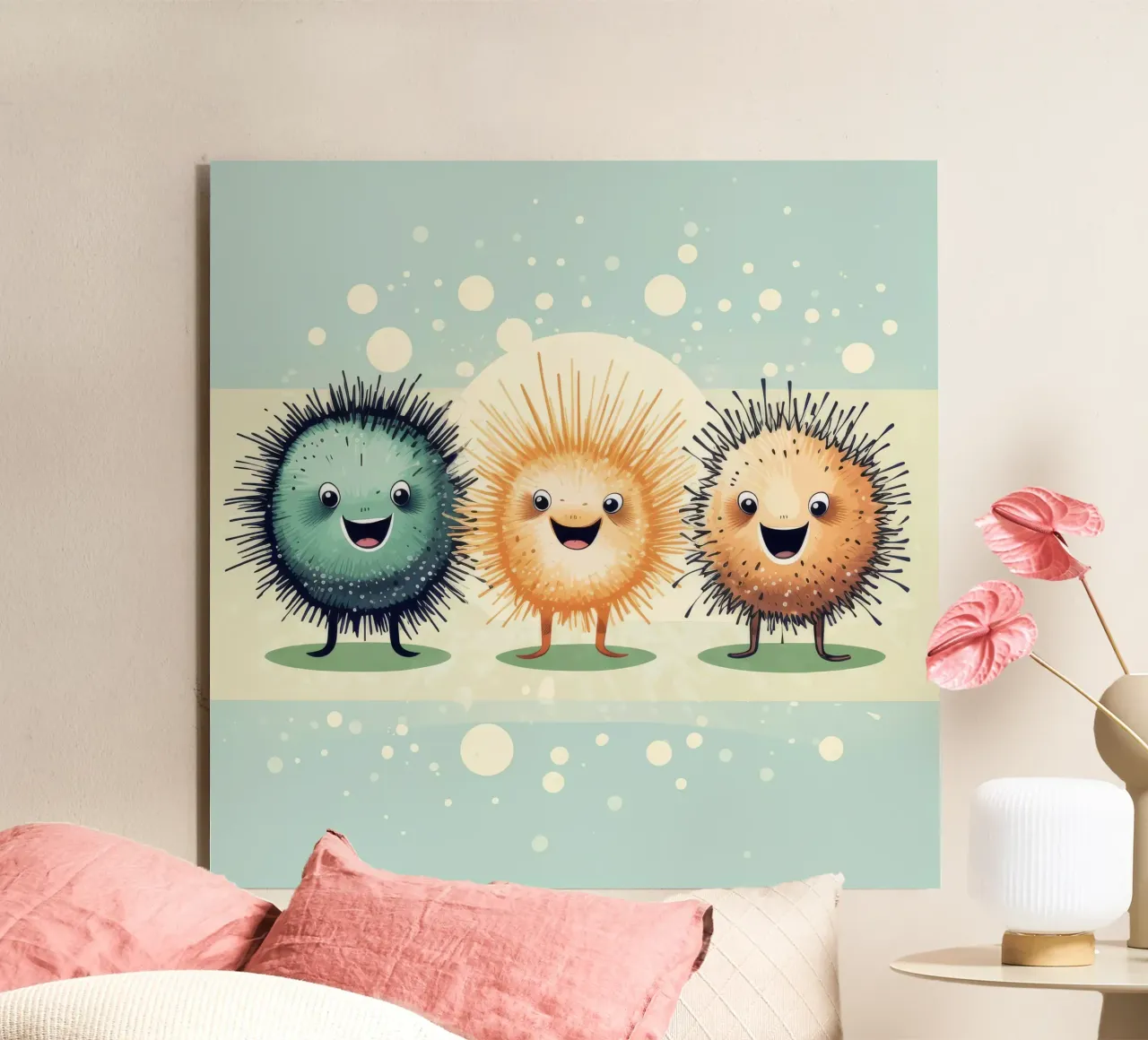 Gang di ricci di mare retrò alluminio dibond da Funny Animals