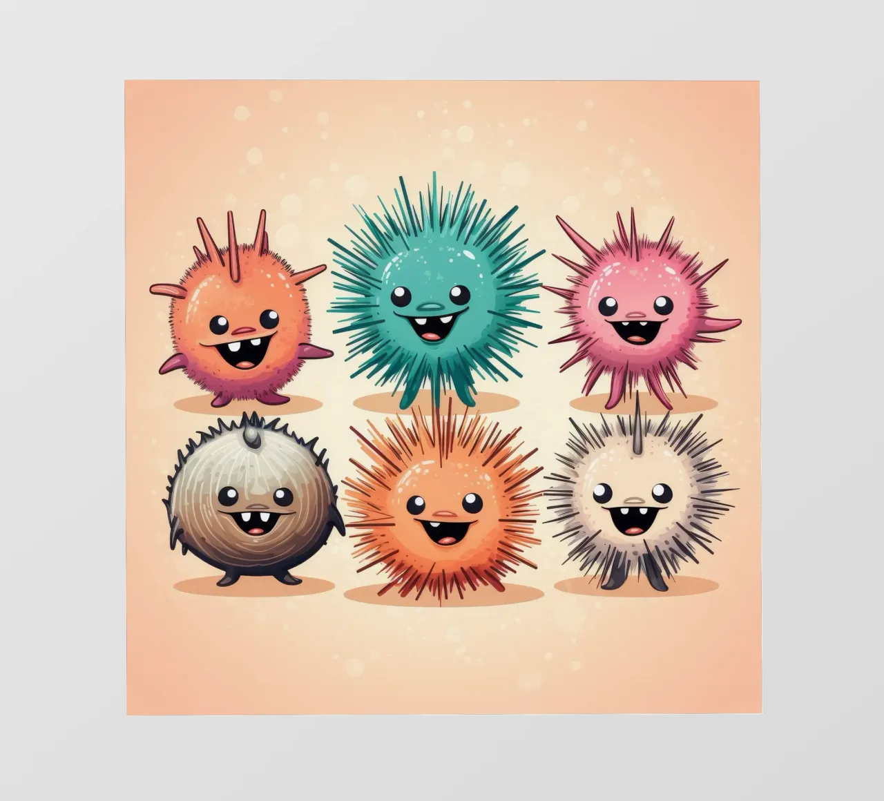 Retro Sea Urchin Gang photo wallpaper by Funny Animals