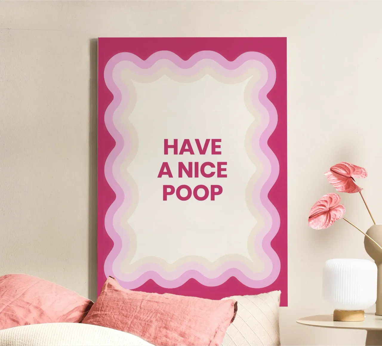 Have a Nice Poop tela con Cornice a cassetta da Attaboy Dsgn