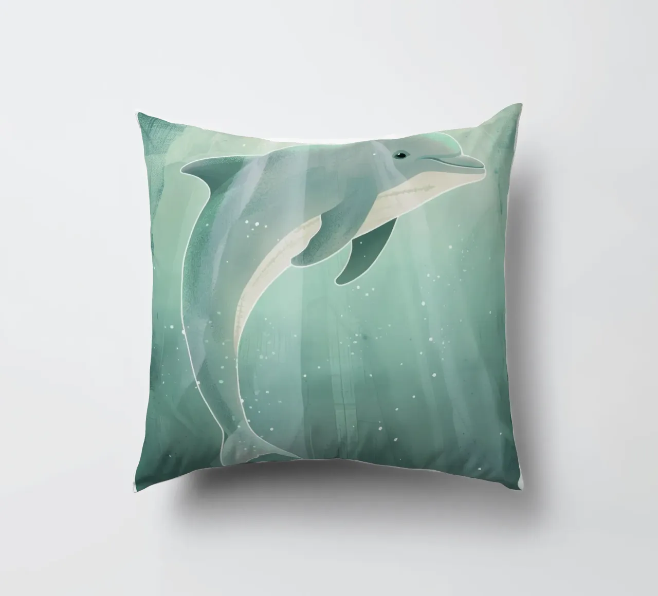 Luce subacquea con cucciolo di delfino cuscino da DesignDoodle