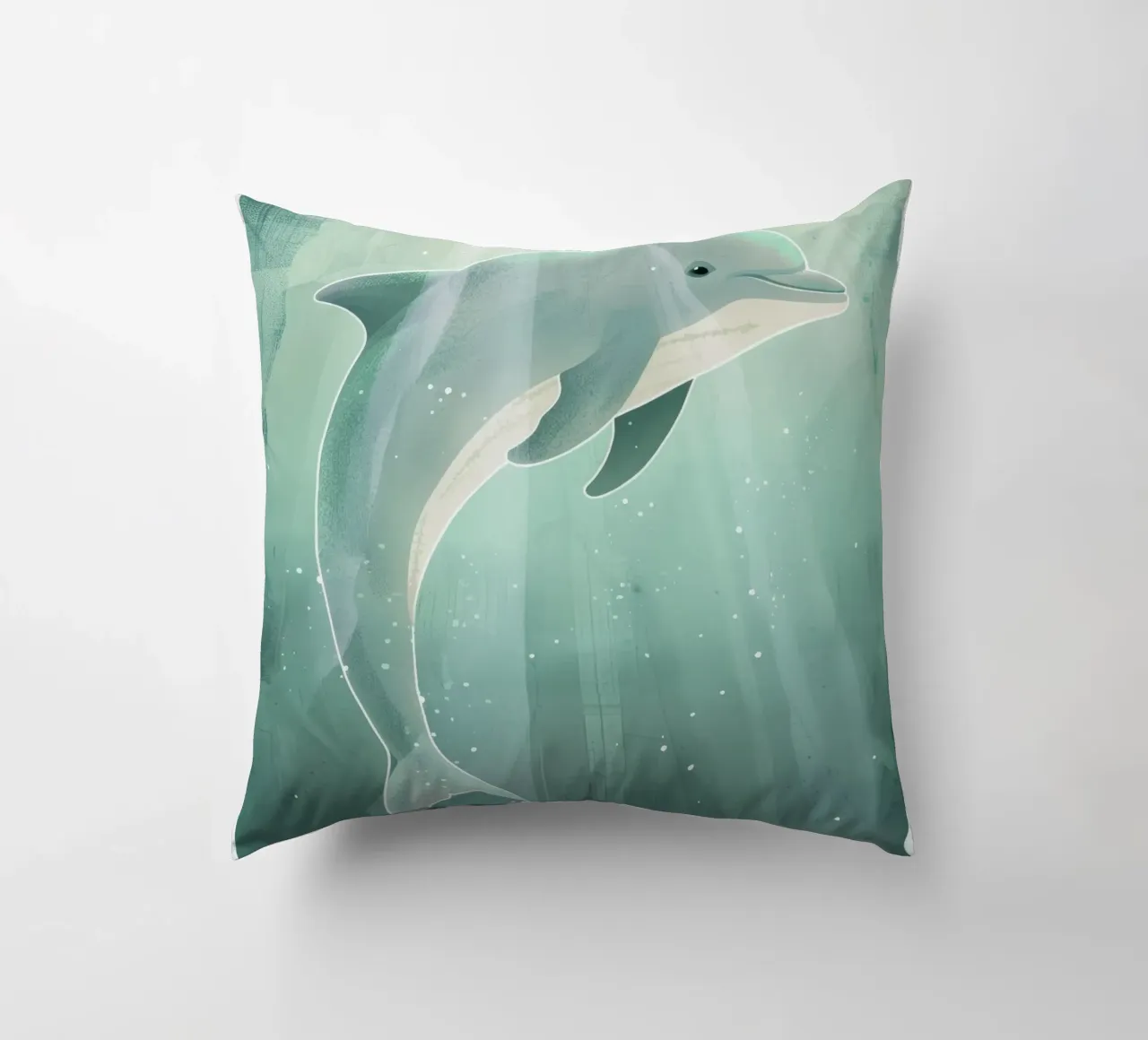 Luce subacquea con cucciolo di delfino cuscino da DesignDoodle