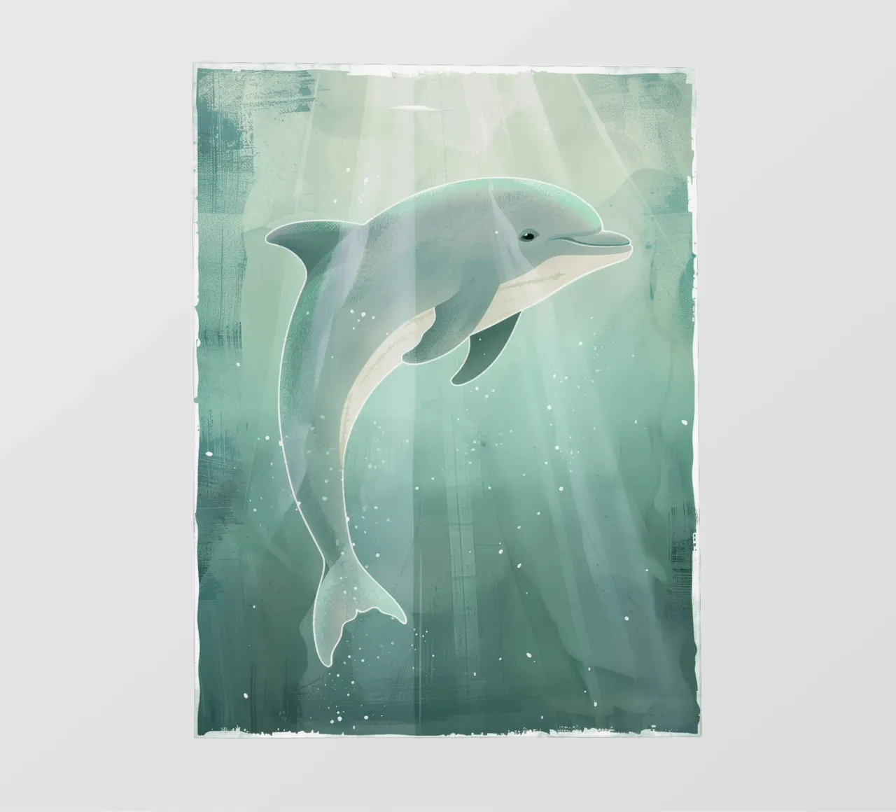 Luce subacquea con cucciolo di delfino pellicola backlit da DesignDoodle