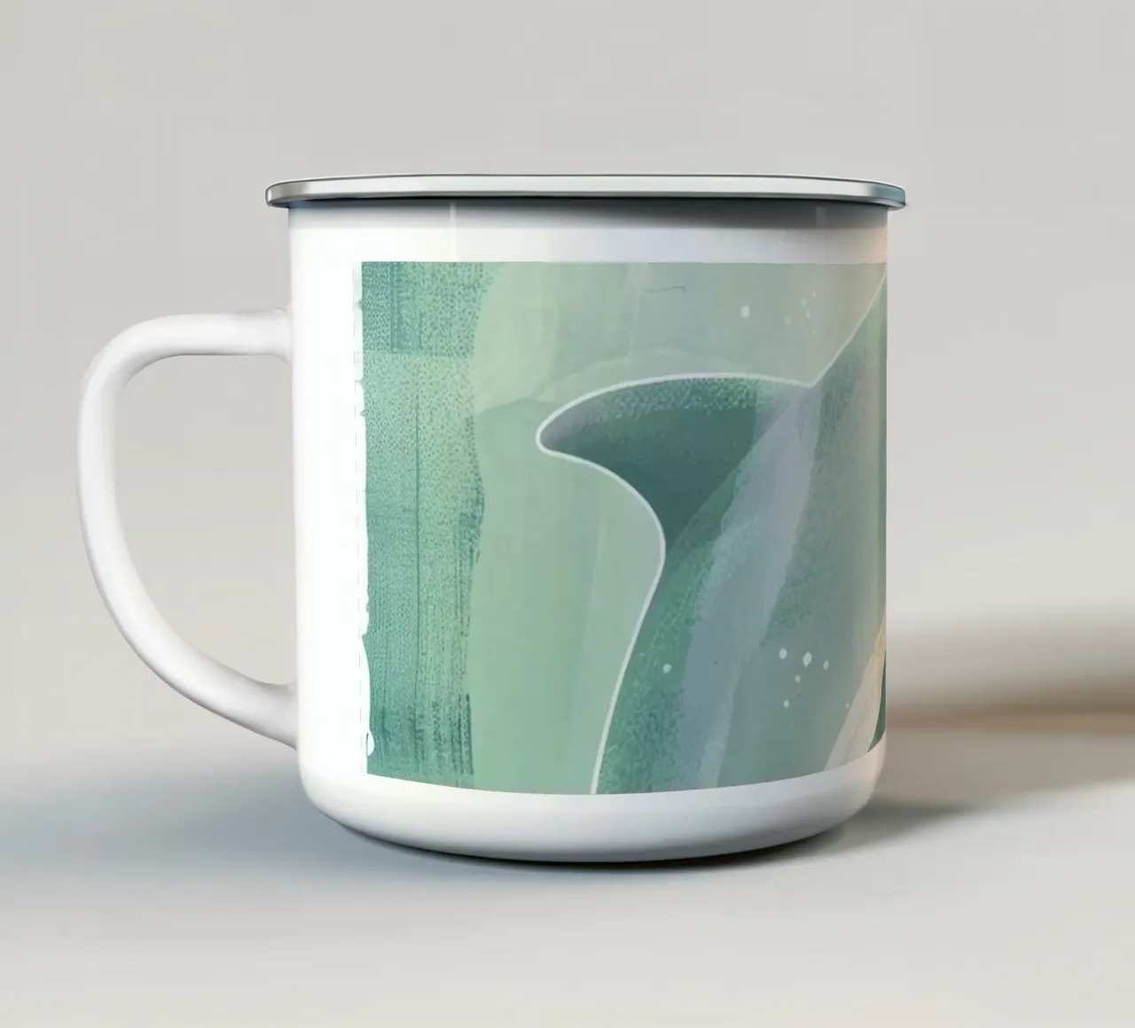 Luce subacquea con cucciolo di delfino tazza in smalto da DesignDoodle