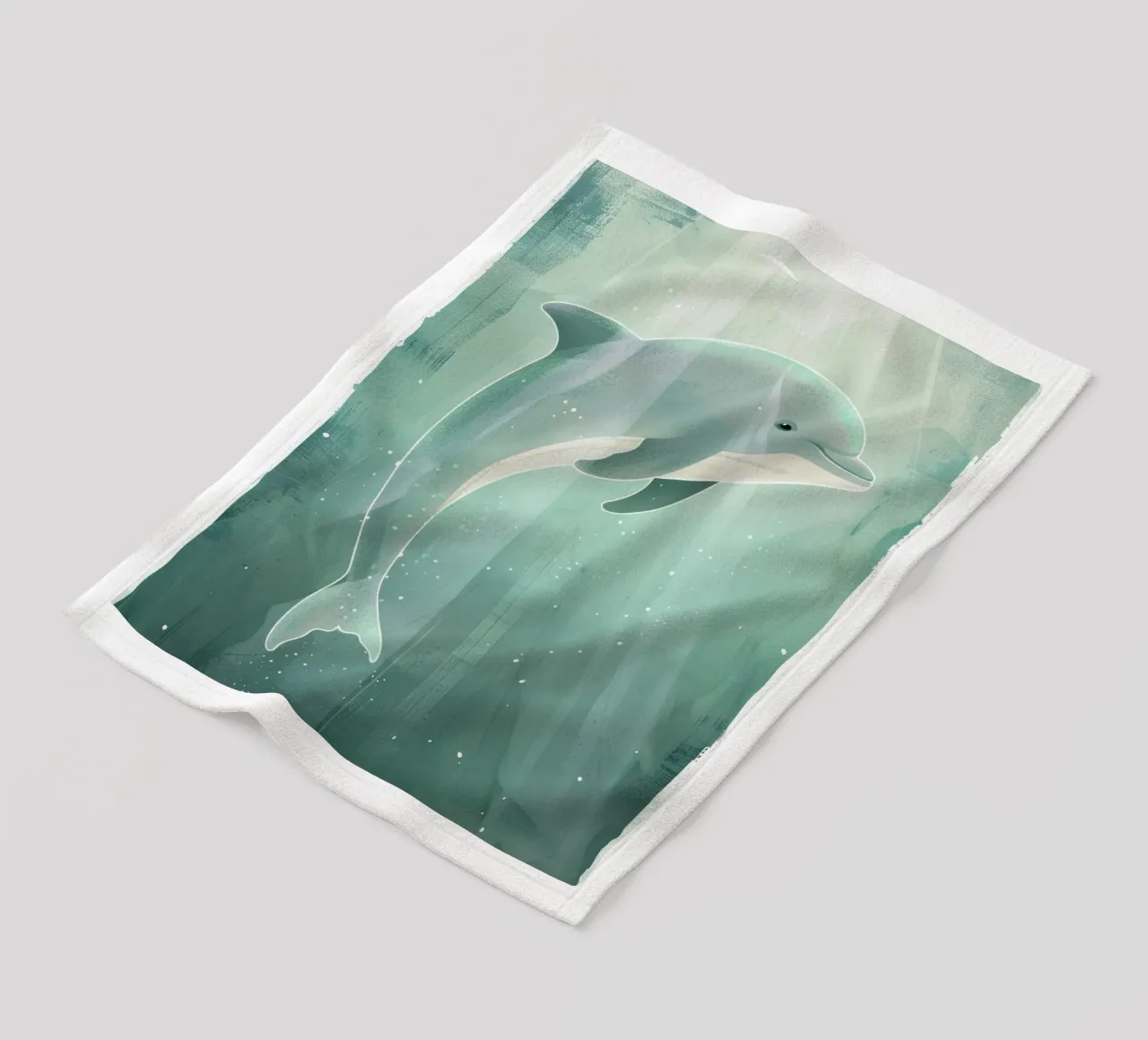 Luce subacquea con cucciolo di delfino coperta in pile da DesignDoodle