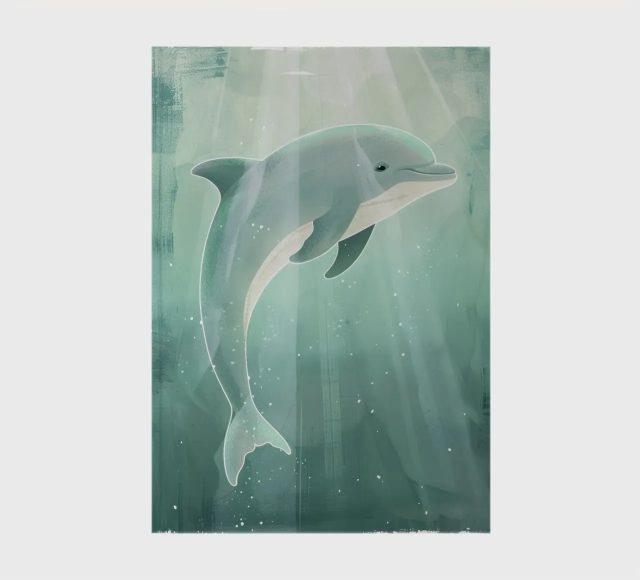 Luce subacquea con cucciolo di delfino diario da DesignDoodle