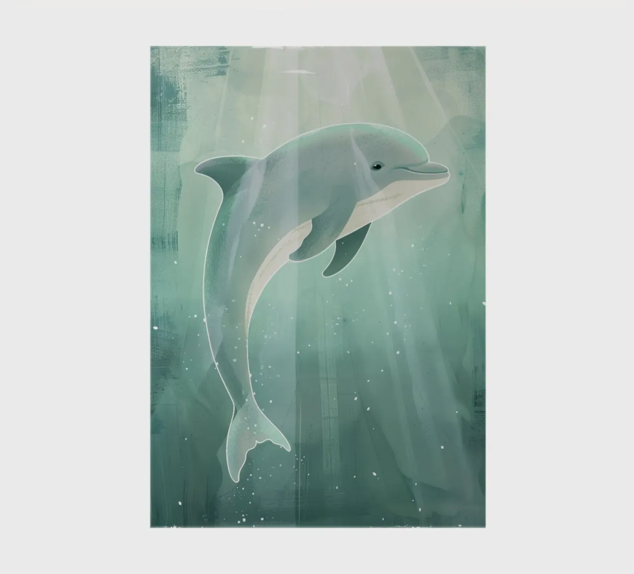 Luce subacquea con cucciolo di delfino diario da DesignDoodle