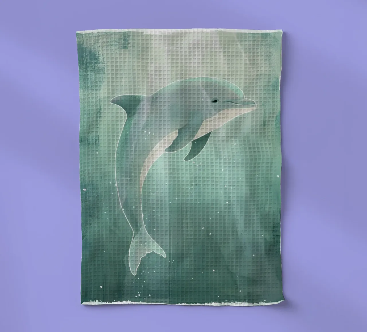 Luce subacquea con cucciolo di delfino canovaccio da cucina da DesignDoodle