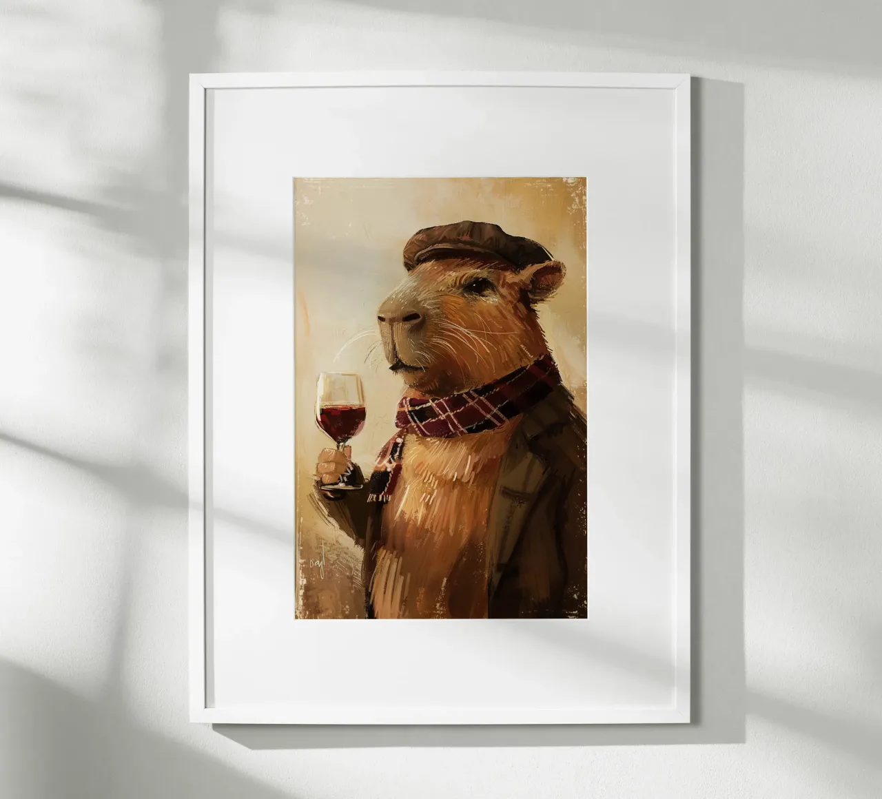 The Wine Connoisseur Capybara poster da Chic Creatures