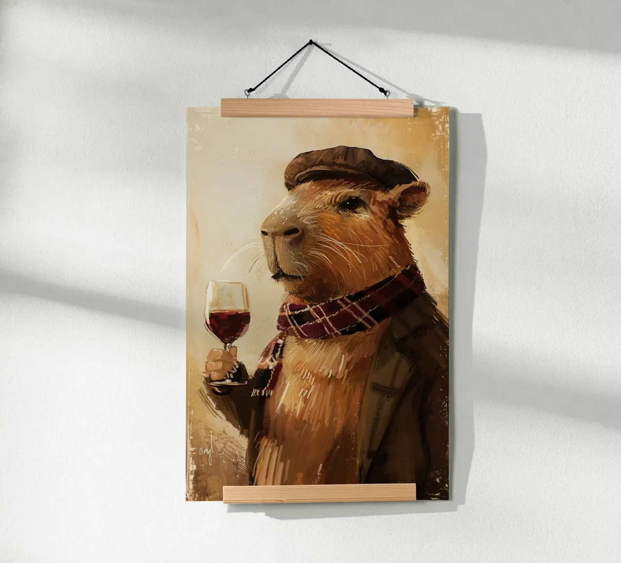 The Wine Connoisseur Capybara poster da Chic Creatures