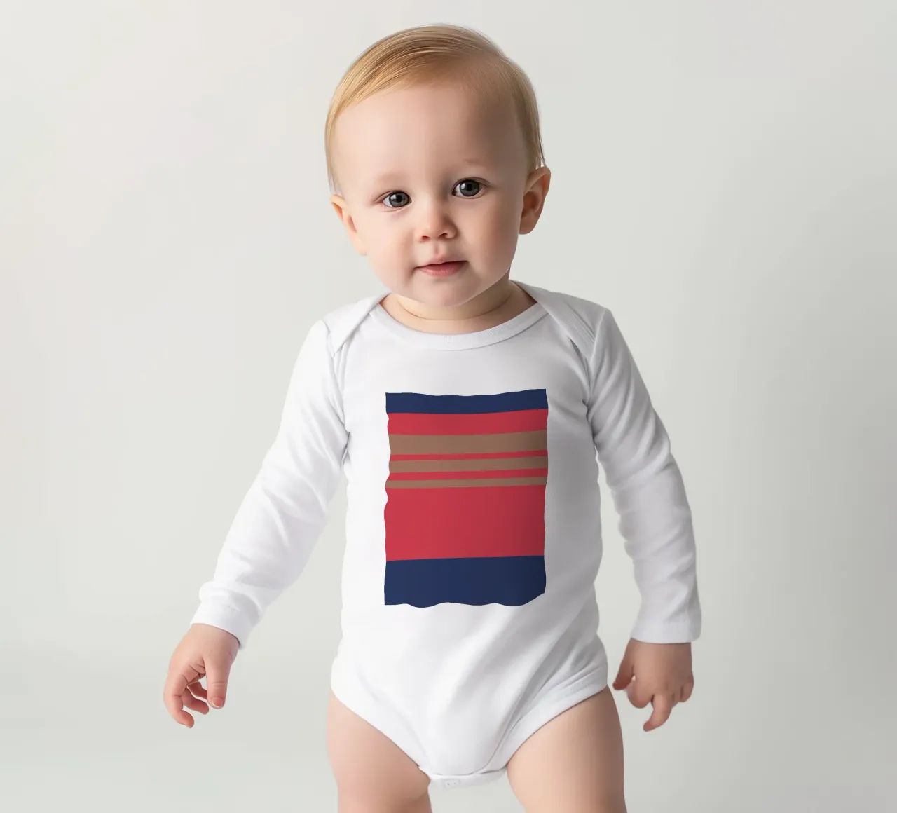 l'automne à Nice. Colorblock. body neonato maniche lunghe da FRICKE DESIGN