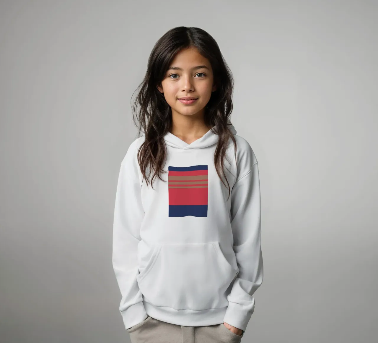 l'automne à Nice. Colorblock. felpa bambino con cappuccio da FRICKE DESIGN