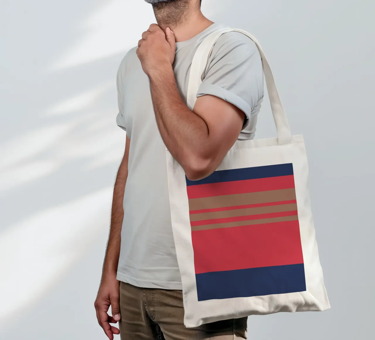 l'automne à Nice. Colorblock. borsa in juta da FRICKE DESIGN