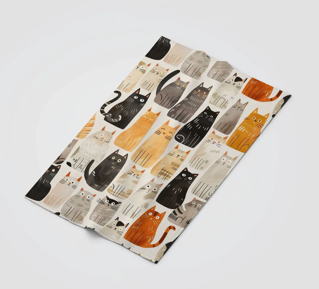 Cat Parade fleece blanket by wonderfolk