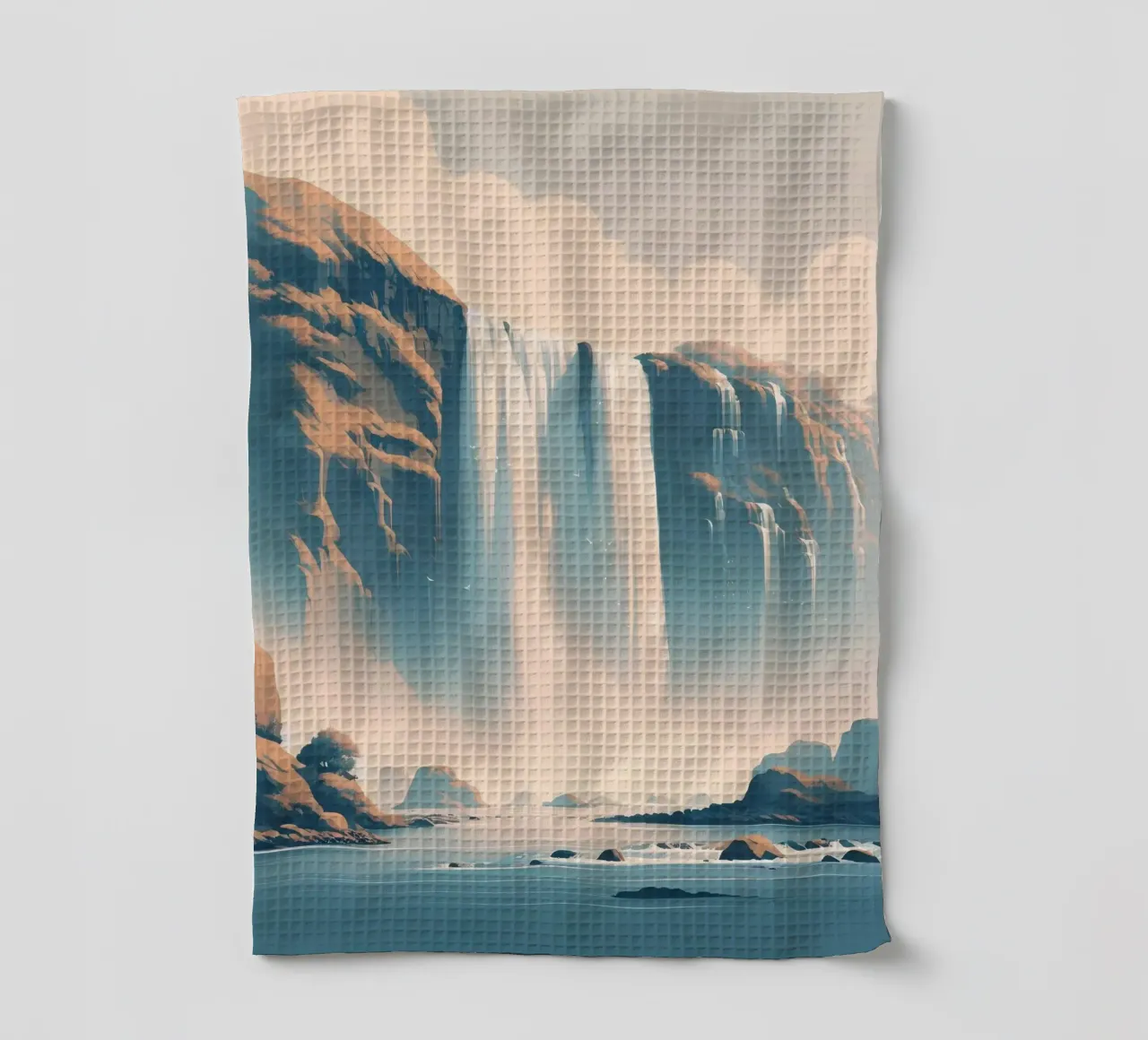 Cascata in Islanda canovaccio da cucina da Digital Naive