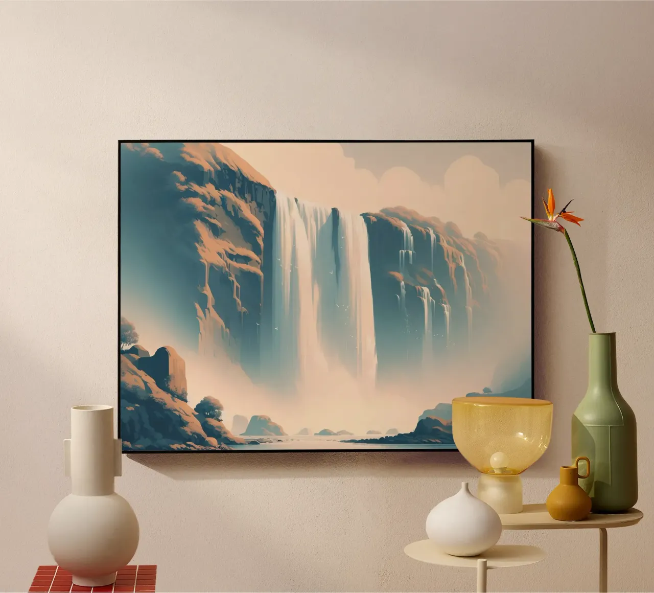 Cascata in Islanda plexiglass da Digital Naive