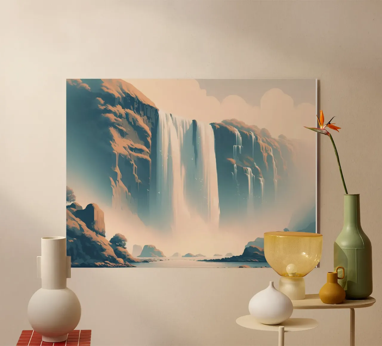 Cascata in Islanda plexiglass da Digital Naive