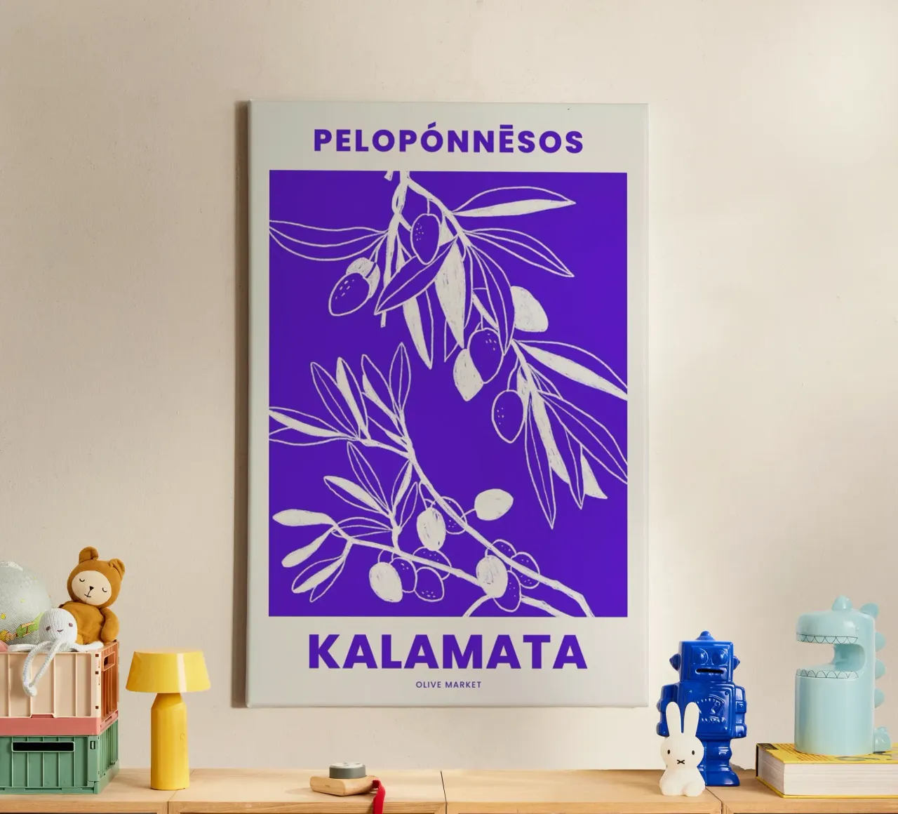 Kalamata tela con Cornice a cassetta da Pure