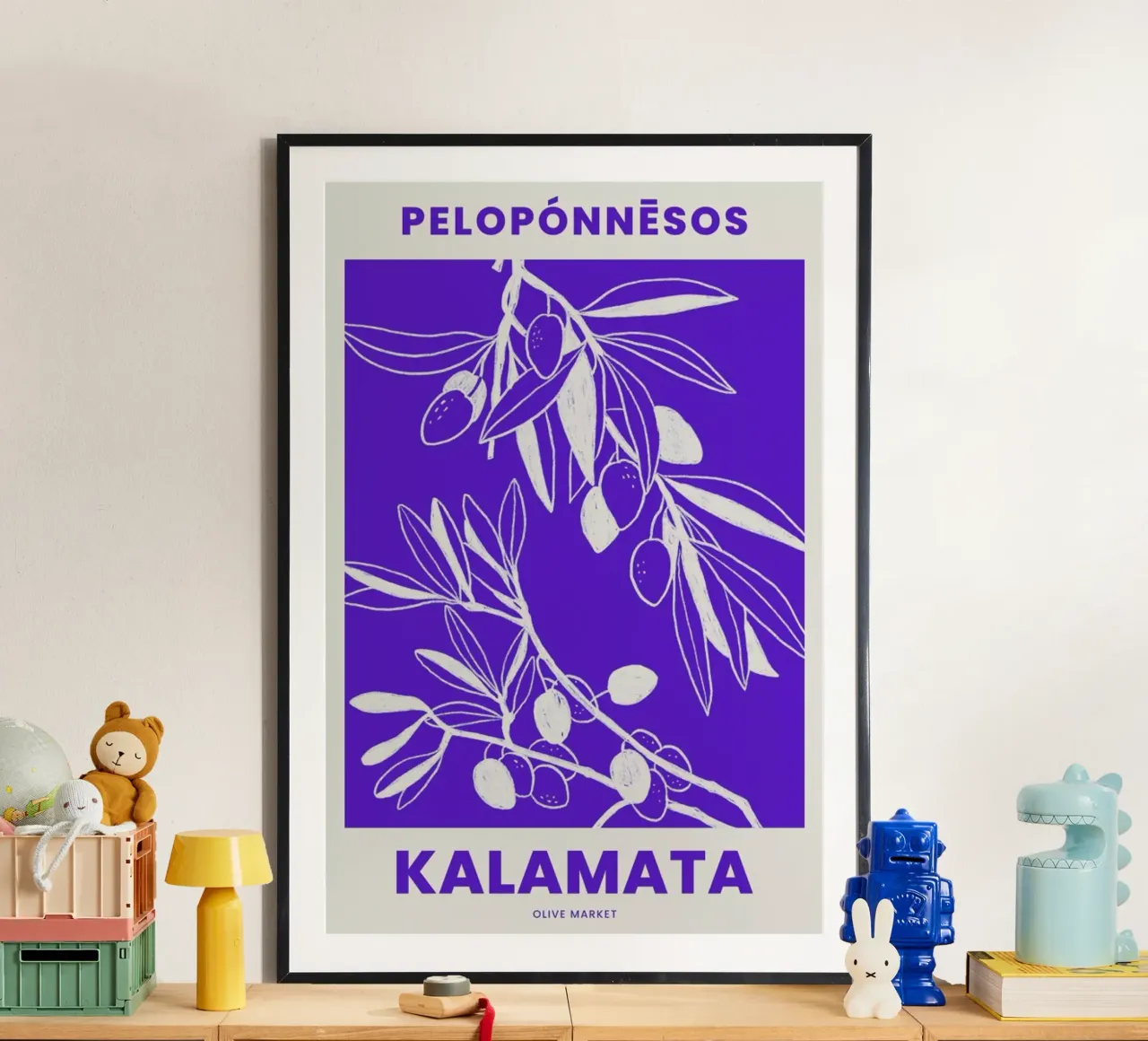 Kalamata poster con telaio in legno da Pure