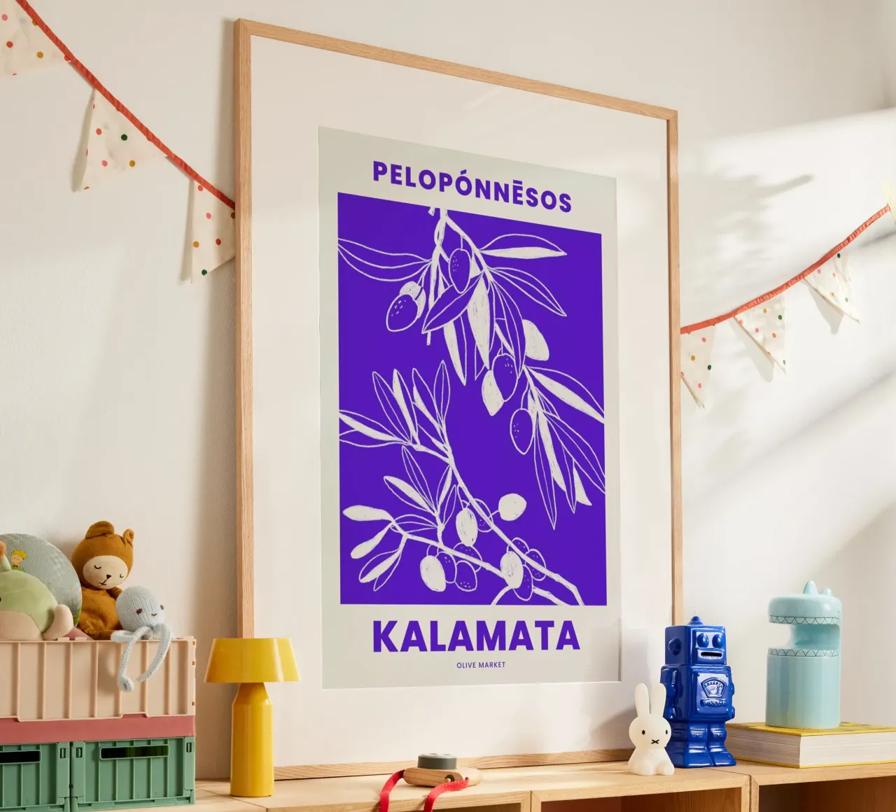 Kalamata poster con telaio in legno da Pure