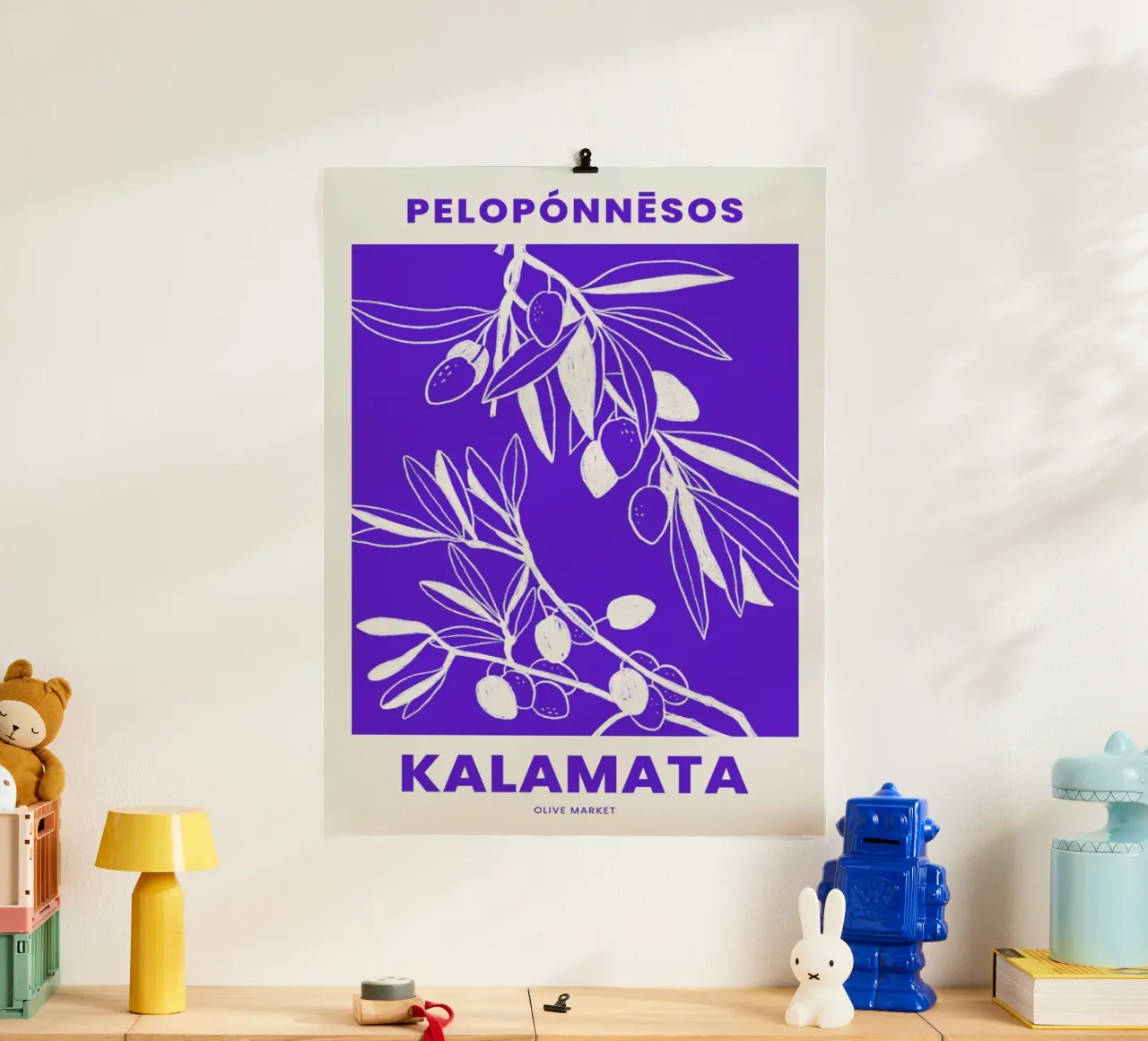 Kalamata poster con telaio in legno da Pure