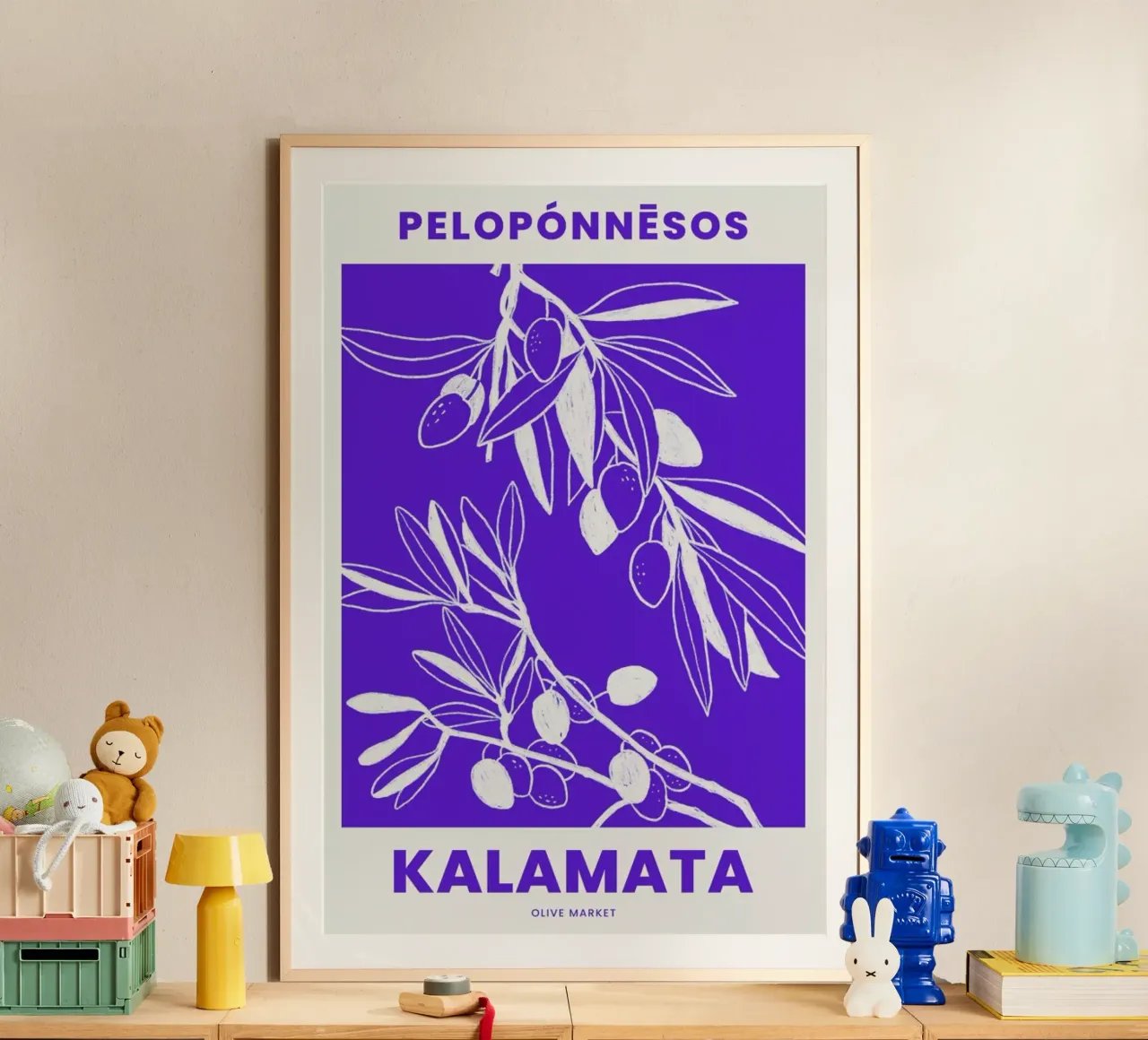 Kalamata poster con telaio in legno da Pure