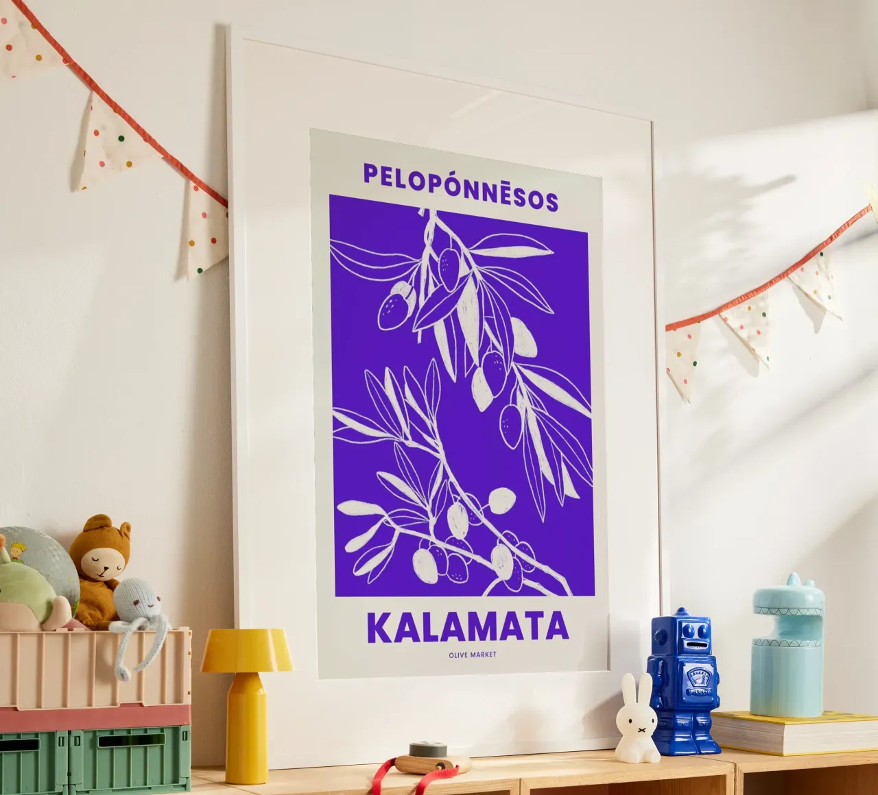 Kalamata poster con telaio in legno da Pure