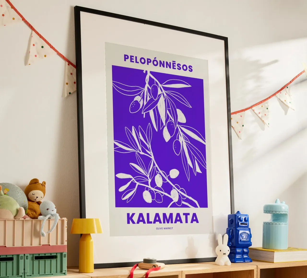 Kalamata poster con telaio in legno da Pure