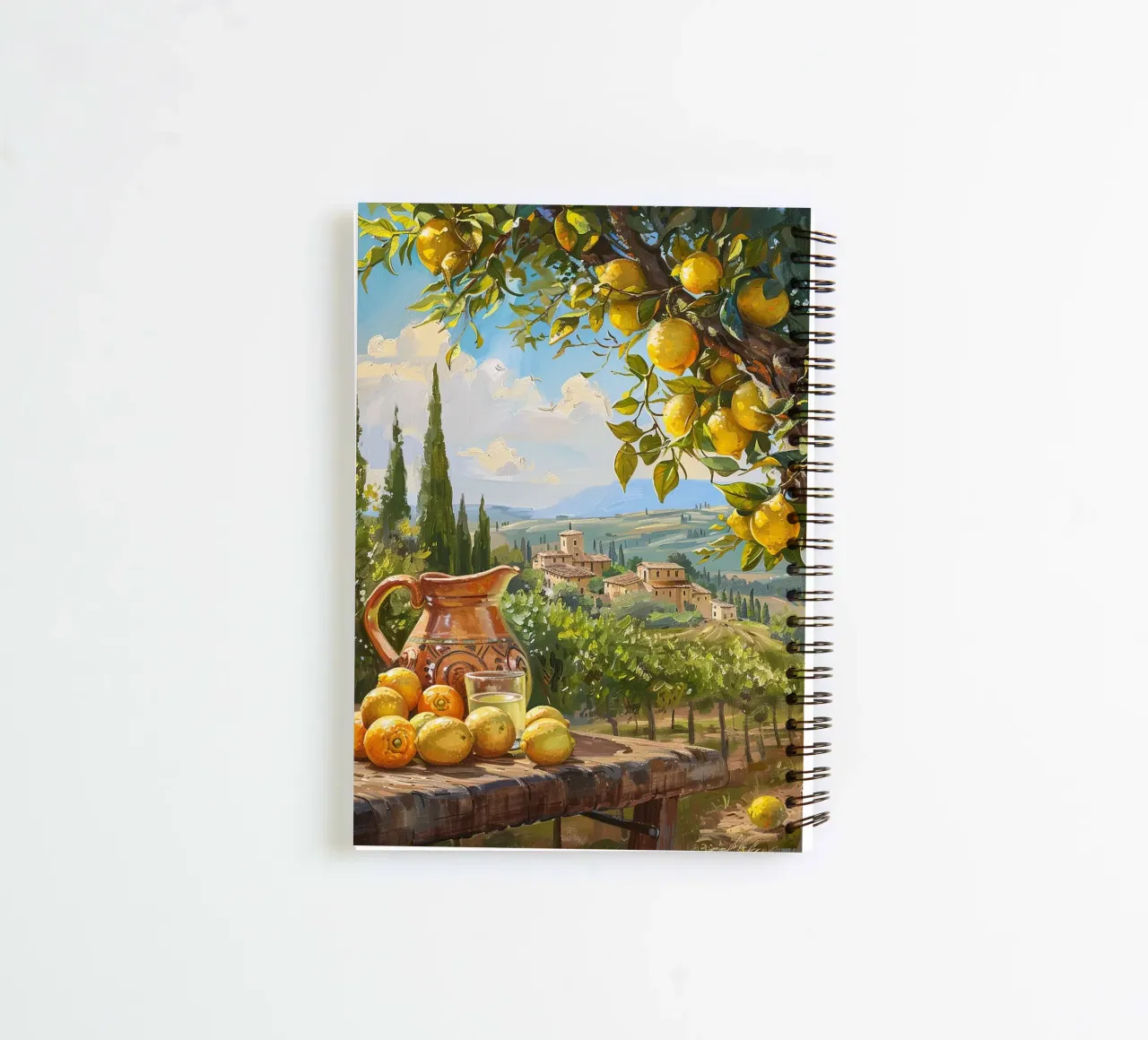 Tuscan Lemon Grove at Golden Hour diario ad anelli da Mosaic Dialogue