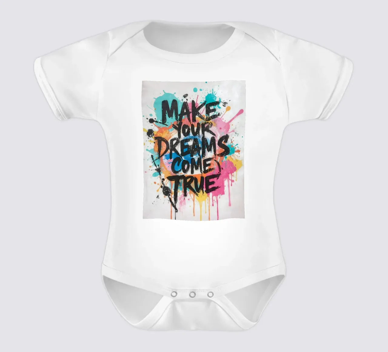 Realizzare i propri sogni body neonato maniche corte da KidzStudio