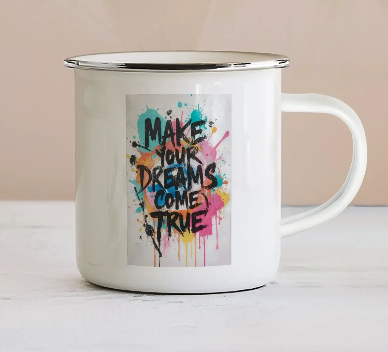 Realizzare i propri sogni tazza in smalto da KidzStudio