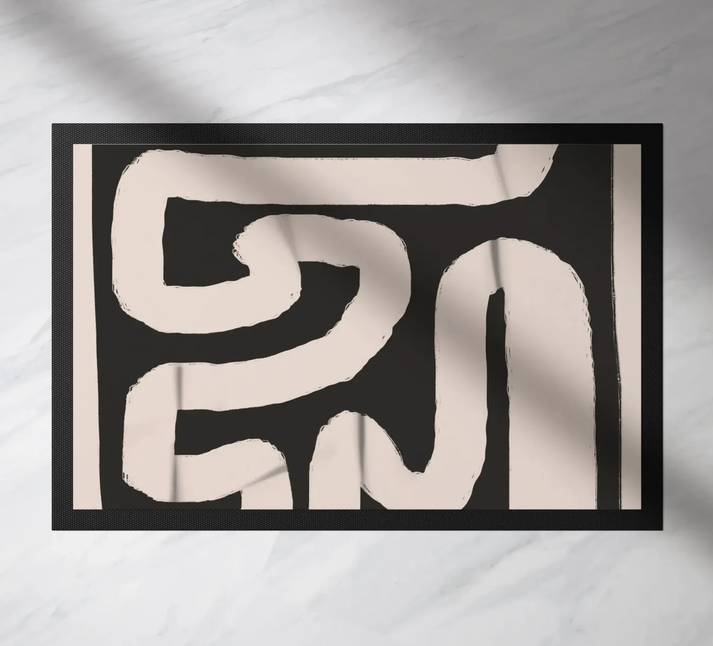 Papierstrook abstract deurmat van Little Dean