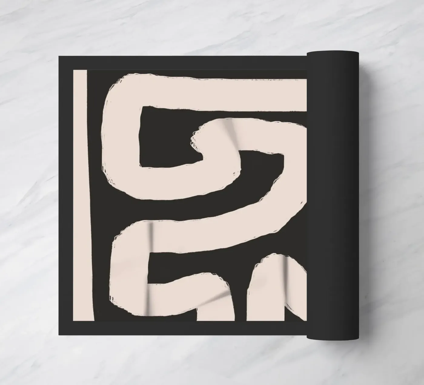 Paper strip abstract deurmat van Little Dean
