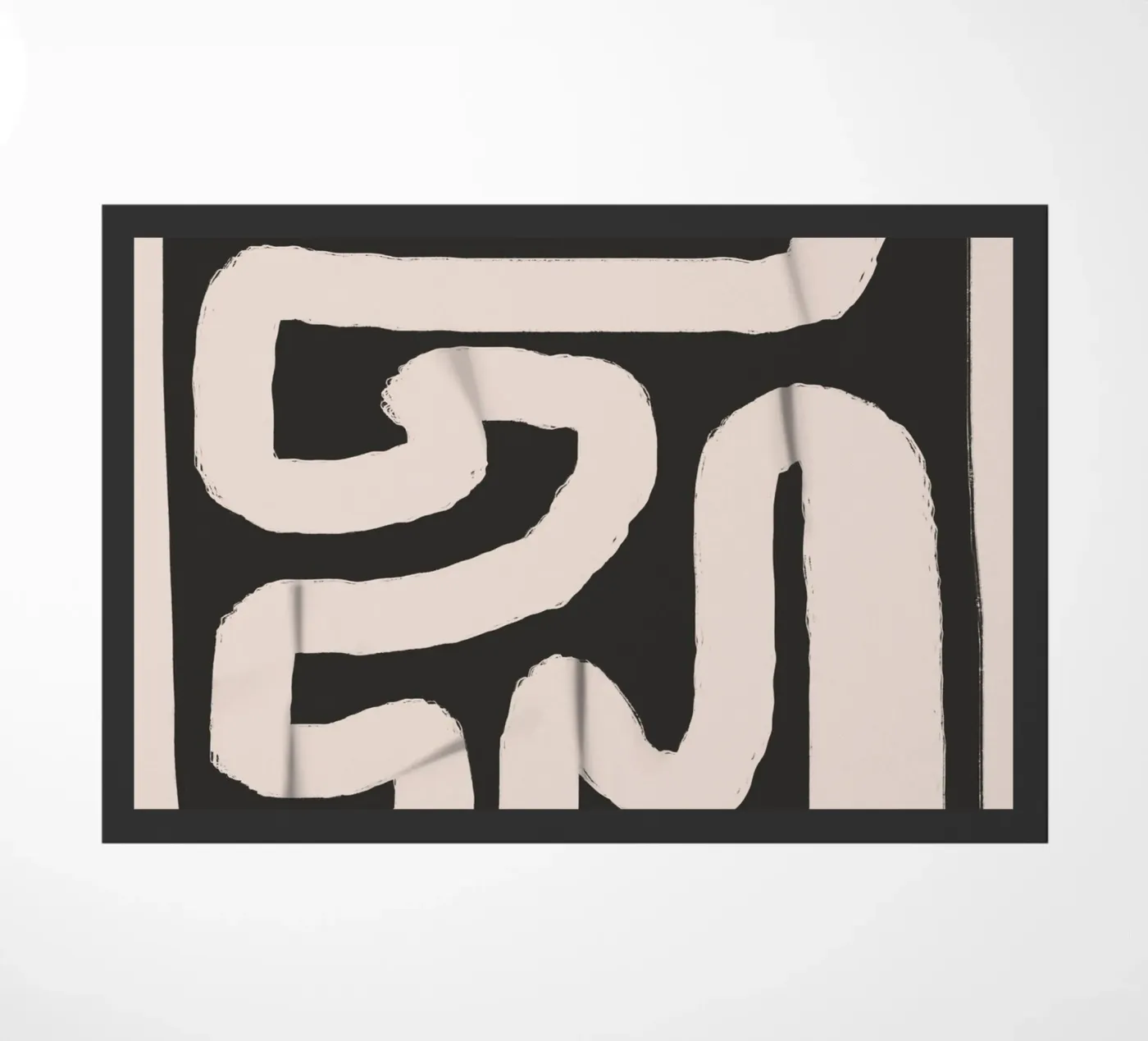 Papierstrook abstract deurmat van Little Dean