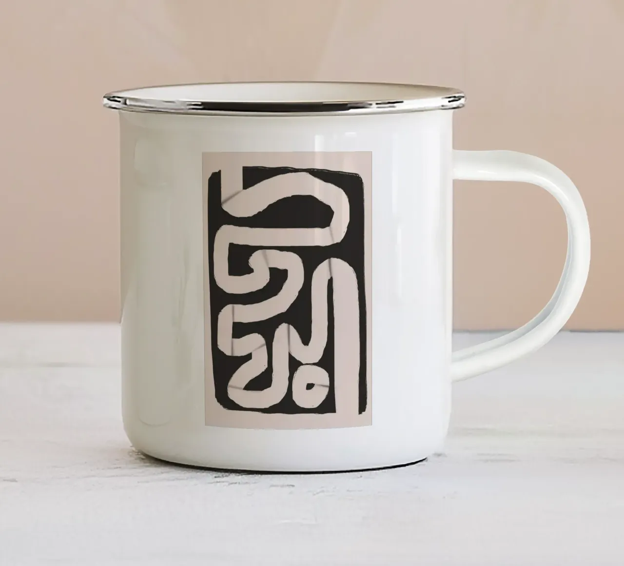 Striscia di carta astratta tazza in smalto da Little Dean