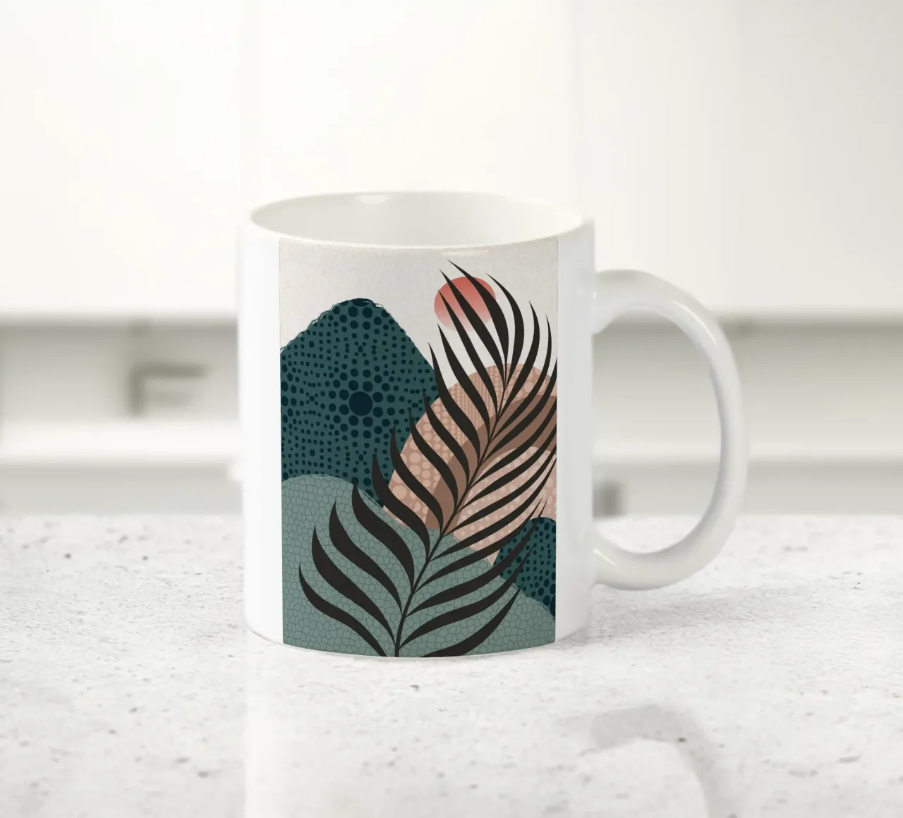 Foglia di palma tropicale tazza in ceramica da Little Dean