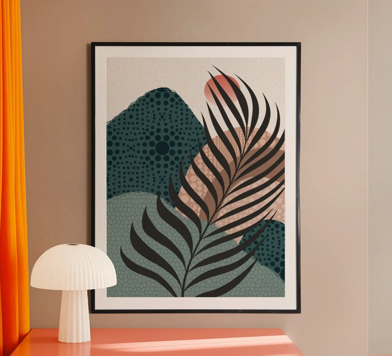 Foglia di palma tropicale poster da Little Dean