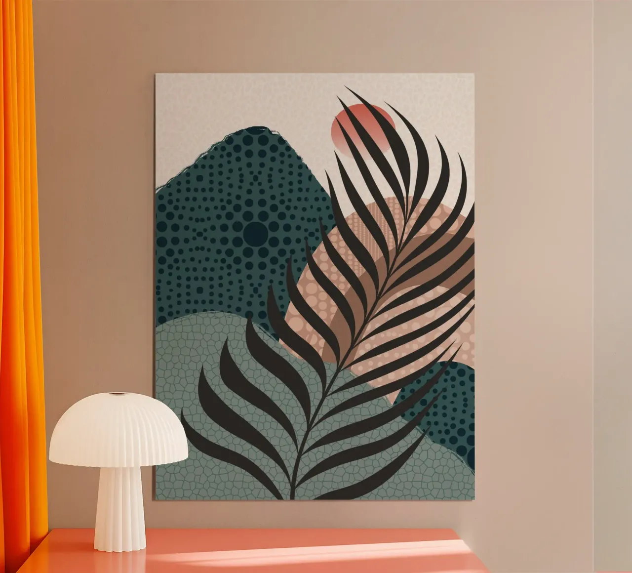 Foglia di palma tropicale poster da Little Dean