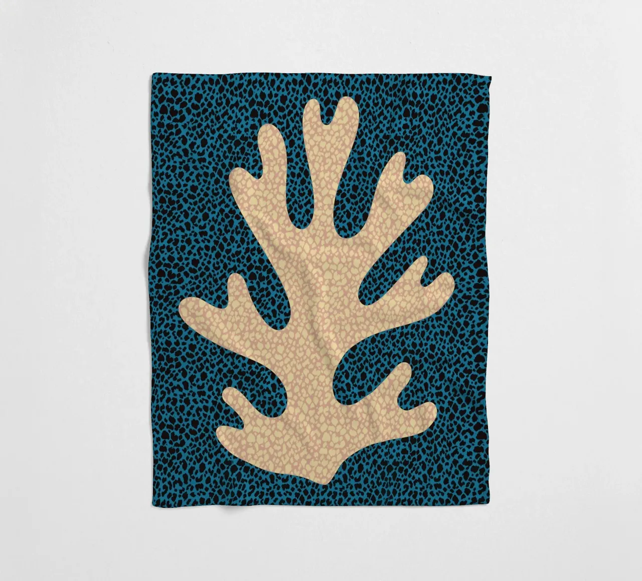 Corallo pastello piastrellato coperta in pile da Little Dean