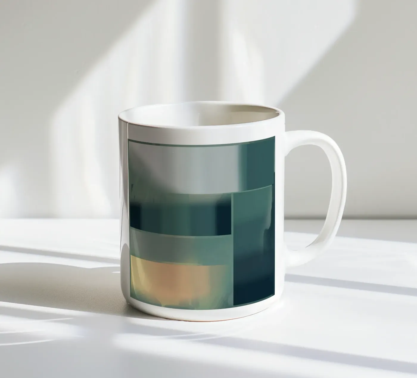 Subtle green gradient Keramik Tasse von Little Dean