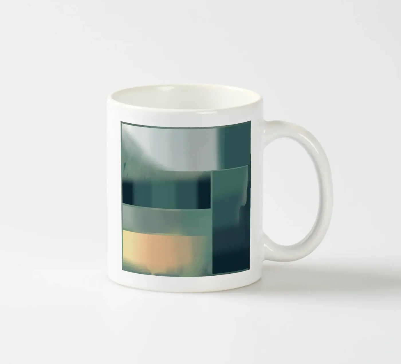 Subtle green gradient Keramik Tasse von Little Dean