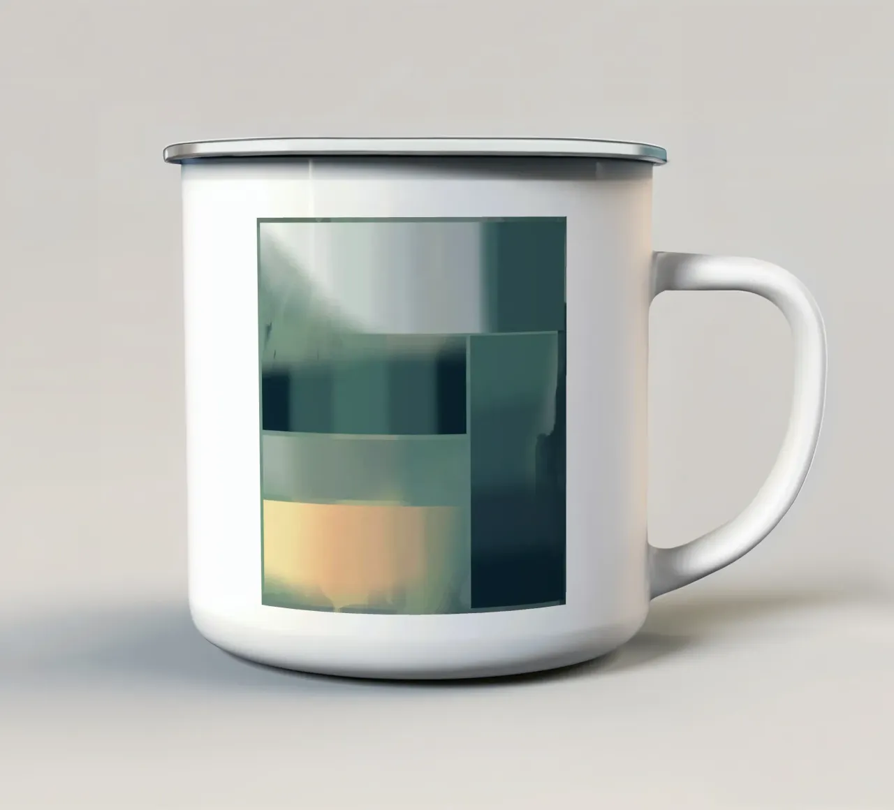 Sottile sfumatura verde tazza in smalto da Little Dean