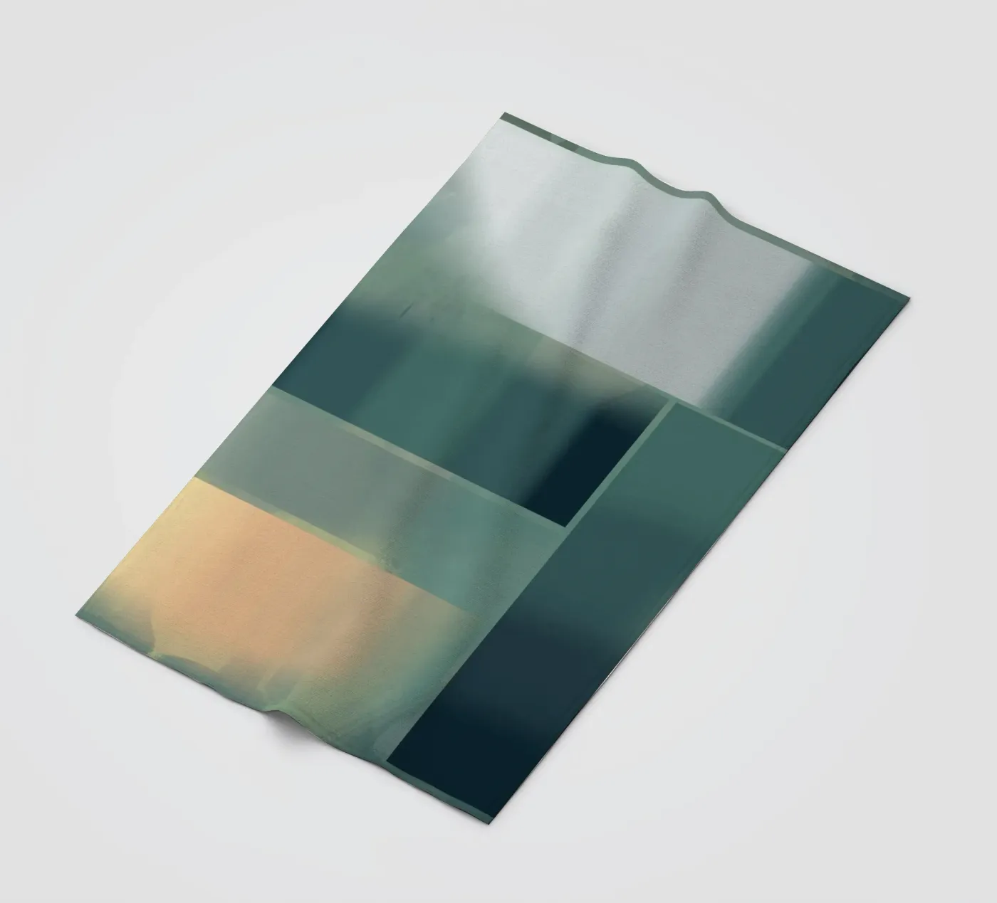 Subtle green gradient Fleecedecke von Little Dean