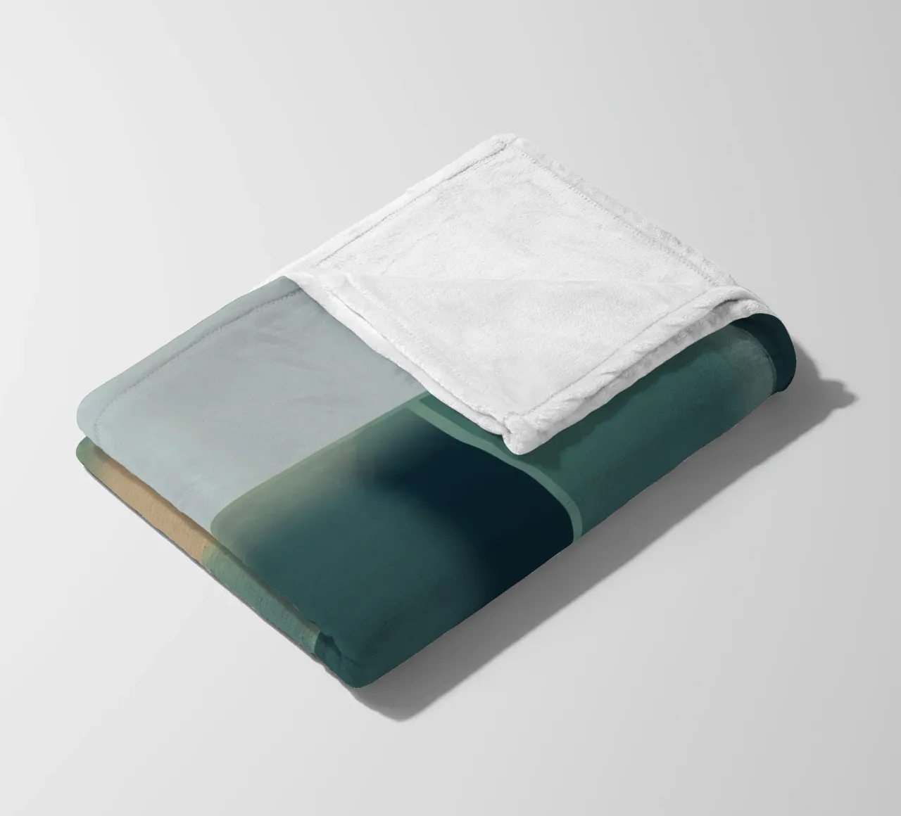 Subtle green gradient fleece blanket by Little Dean