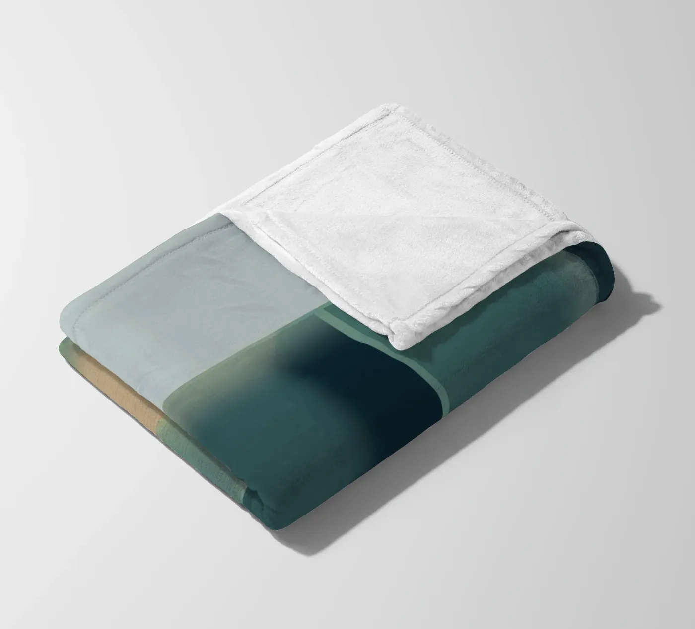 Subtle green gradient Fleecedecke von Little Dean