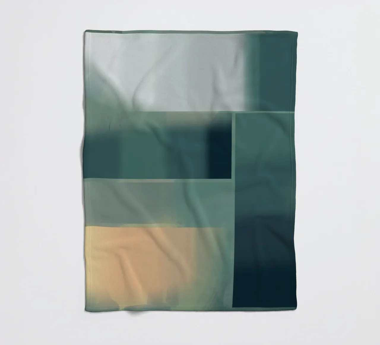 Subtle green gradient fleece blanket by Little Dean